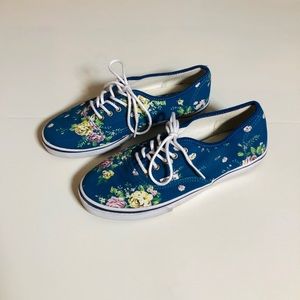 Navy Floral Vans